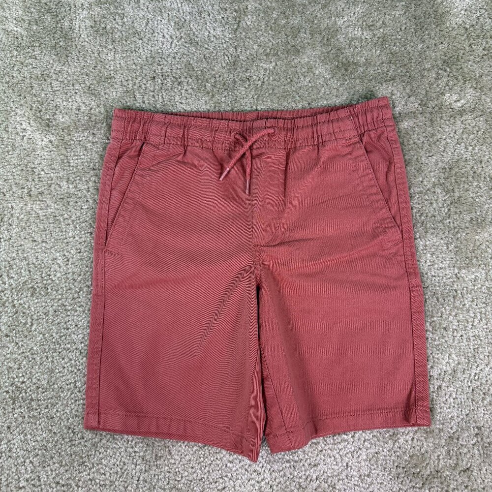 Gap Kids Boys Chino Shorts XL Salmon Pink Stretch Soft Twill Elastic Waist E875
